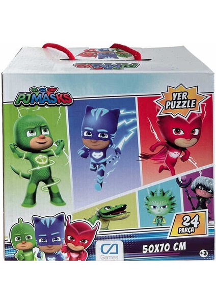 Ca Oyuncak Puzzle 24 Parça Pj Masks Yer Puzzle Pjmasks 50X70 cm - Mavi Su Dünyası