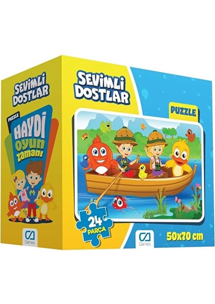 Ca Oyuncak Puzzle 24 Parça Sevimli Dostlar Oyun Zamanı 50X70 cm - Mavi Su Dünyası