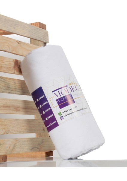 Ranforce Akfil Beyaz Lastikli Çarşaf 1 Adet Yastık Kılıflı Tek Kişilik Fitted Çarşaf Seti 100x200