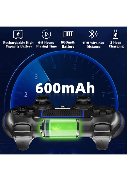 Wireless Kablosuz Oyun Kolu Bluetooth Joystick Gamepad Pc Ps4 Laptop Windows Playstation 4