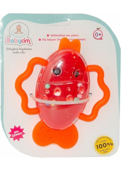 URT038-003 Babycim Balık Dişlik Çıngırak -Birliktoys