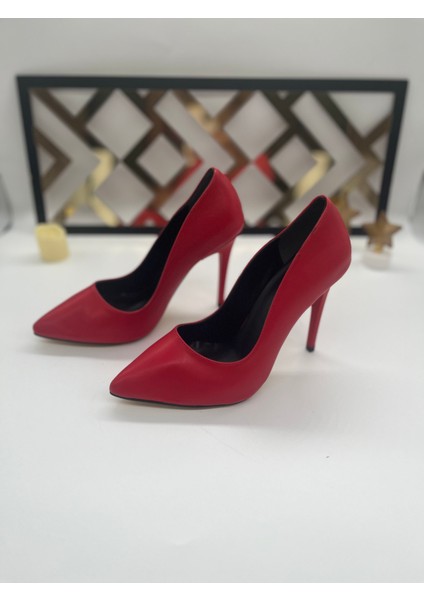 Kadın Kırmızı Stiletto Ayakkabı
