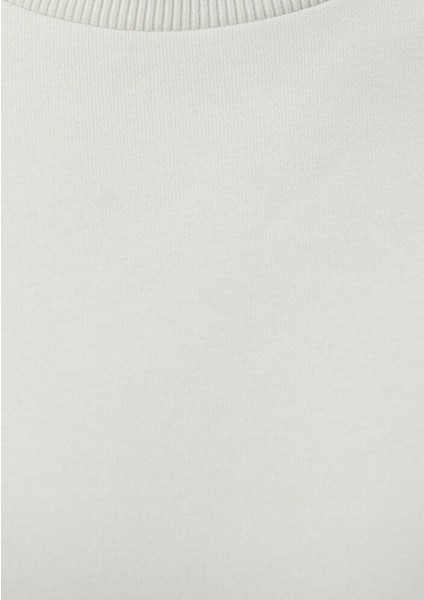 Bisiklet Yaka Gri Sweatshirt