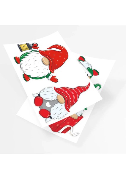Yılbaşı Noel Baba Figürleri Yeni Yıl Cam Duvar Kapı Sticker Seti fiyatları