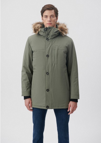 Kapüşonlu Yeşil Parka 010463-85485 fiyatları