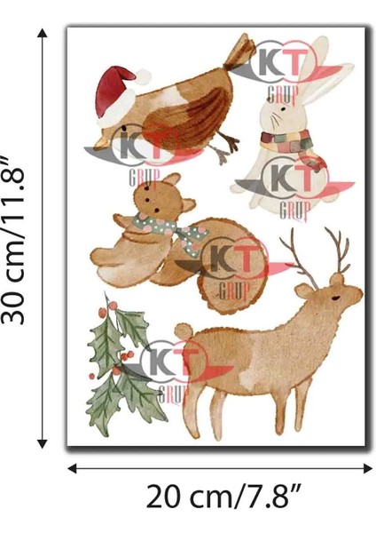 Yeni Yıl Merry Christmas Cam Duvar Sticker Setleri - Yılbaşı Seti fiyatları