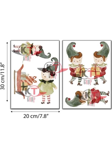 Merry Christmas Şirin Figürler Yılbaşı Sticker Setleri - Yılbaşı Seti fiyatları