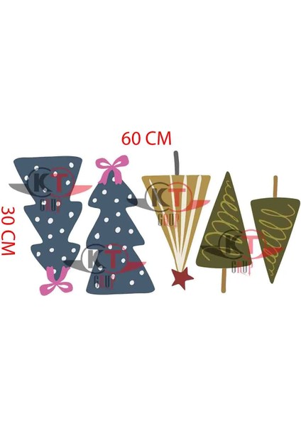 Merry Christmas Şirin Figürler Yılbaşı Sticker Setleri - Yılbaşı Seti fiyatları