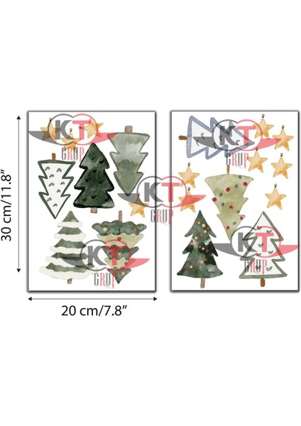 Merry Christmas Şirin Figürler Yılbaşı Sticker Setleri - Yılbaşı Seti fiyatları
