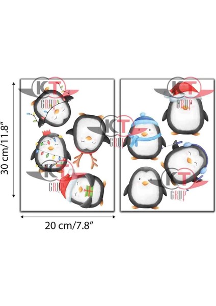 Merry Christmas Şirin Figürler Yılbaşı Sticker Setleri - Yılbaşı Seti fiyatları