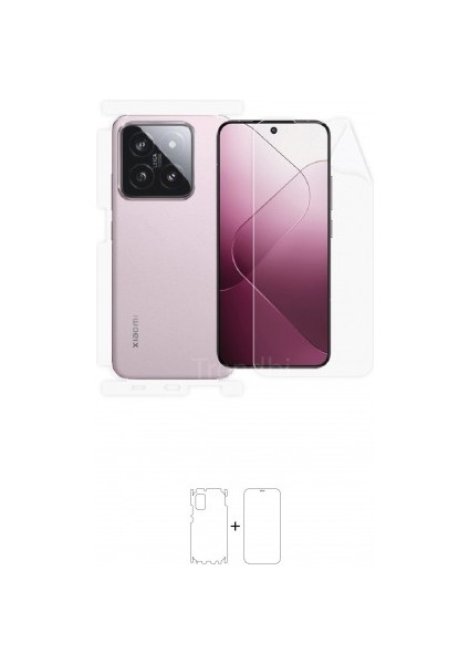 Xiaomi 14 Ön, Arka ve Yan 360 Derece Tam Kaplama Poliüretan Film