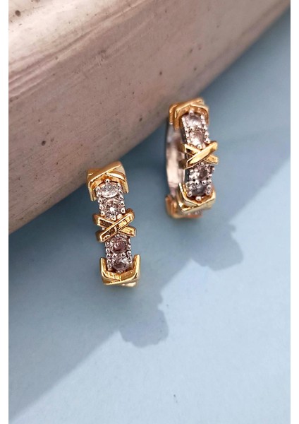 Xoxo Love Me Taşlı Halka Küpe 2cm Antiallerjik Kararmaz fiyatları