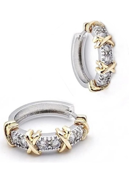 Xoxo Love Me Taşlı Halka Küpe 2cm Antiallerjik Kararmaz fırsatları