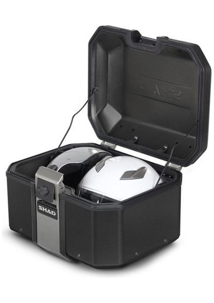 Motosiklet Alüminyum Arka Çanta Shad Terra Motor Tur Çantası Black 48 Lt