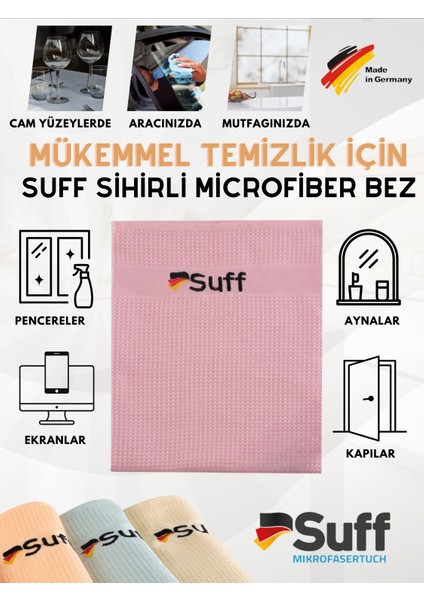 4 Adet Sihirli Microfiber Genel Temizlik Bezi | Her Alanda Farklı Renk | Almanya Ödüllü ( 42 x 68 )