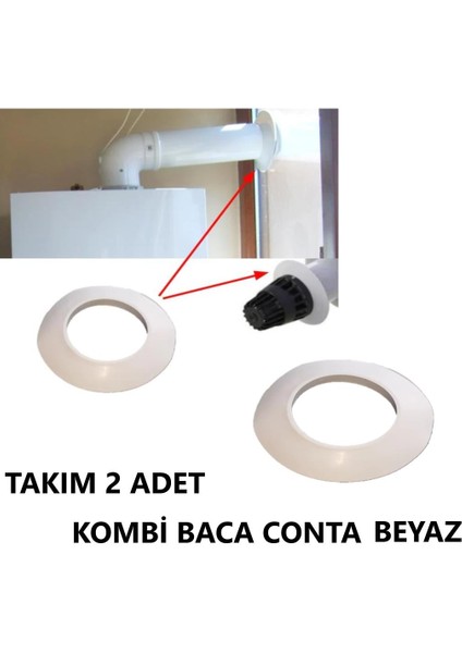 Kombi Baca Contası Lastik Sızdırmaz Conta 2'li Takım Beyaz