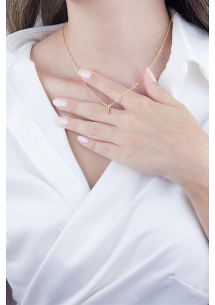 İ Harfli Gold Zincir Kolye