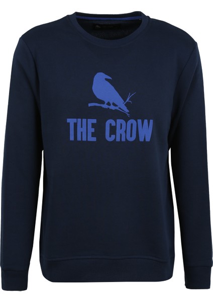 Bisiklet Yaka Lacivert Erkek Sweatshırt TC1905BASKILI Tshırt