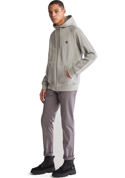 Gri Erkek Kapüşonlu Sweatshirt TB0A2F6Y0521_LOOPBACK Full Zip Hood fiyatları