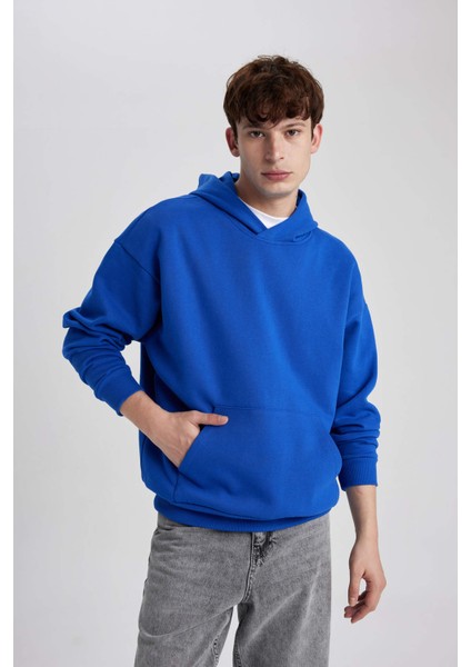 Oversize Fit Kapüşonlu Sweatshirt Y1237AZ23AU modelleri