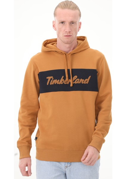 TB0A6FKMP471 Timberland Ls Cursive Hoodie Sweatshirt Regular Erkek Sweatshirt Kahve