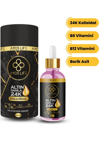 Altın Damla 200 ppm 20 ml Vitamin. B6 & Vitamin B12 & Bor