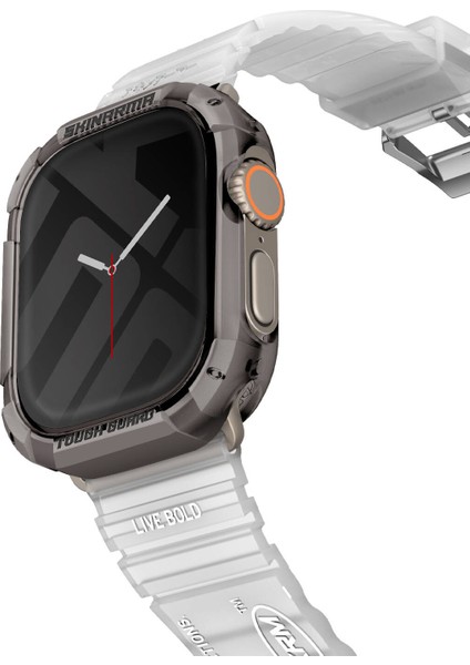 Watch Ultra Uyumlu 49MM Skinarma Kurono Buzlu Tasarım Sert Pc Kasa Koruyucu Açık Kahve fiyatları