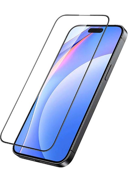 iPhone 15 Pro Max Uyumlu Recci RSP-A05SD 3D Hd Full Transparan Temperli Cam Ekran Koruyucu