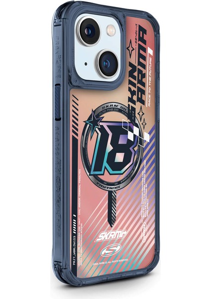 iPhone 15 Uyumlu Skinarma Magsafe Şarj Özellikli Sticker Yapıştırmalı Drift Kapak Mavi fiyatları