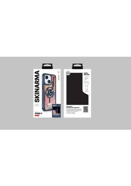 iPhone 15 Uyumlu Skinarma Magsafe Şarj Özellikli Sticker Yapıştırmalı Drift Kapak Mavi indirimleri