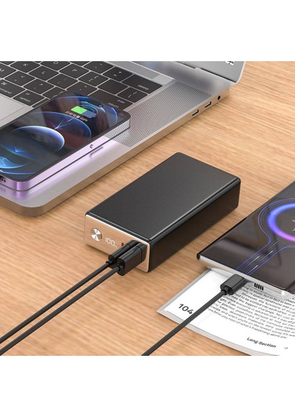 WI-P006 Rock LED Ekranlı Taşınabilir Powerbank Pd 20W 20000MAH Siyah