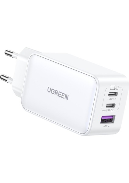 65W USB Type-C Qc 4.0 Pd 3.0 Ganx 3 Portlu Hızlı Şarj Cihazı Beyaz modelleri