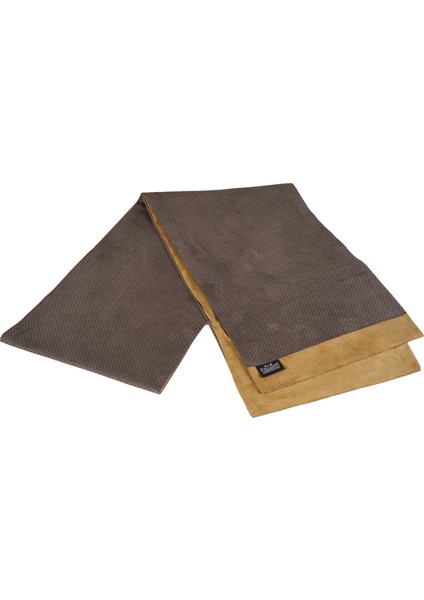 Vizon Bej Puantiye Kapitone Desenli Süet Smart Çift Taraflı Atkı Şal fiyatları