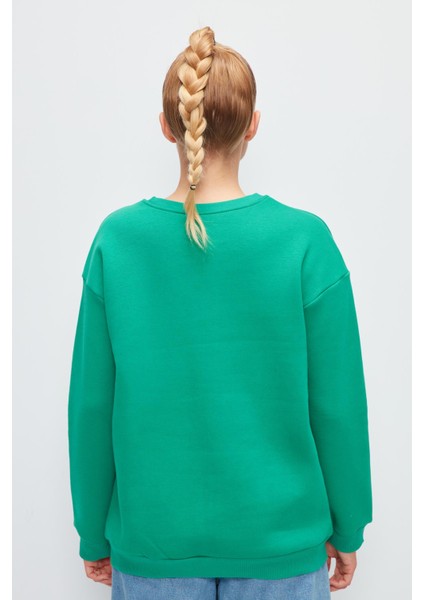 Bisiklet Yaka Düz Renk Sweatshirt fırsatları