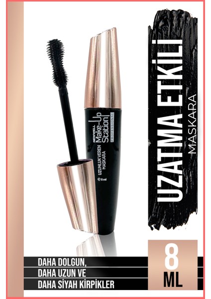 Make Up Station Uzunluk Veren Maskara 8 ML
