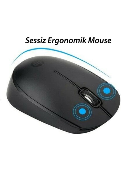 Hp CS10 Kablosuz Wireless Sessiz Klavye Mouse Set Türkçe Q