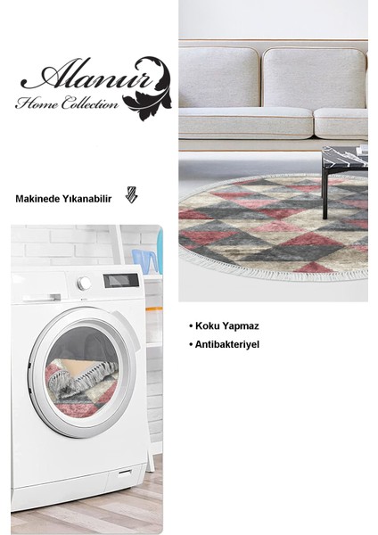 Dijital Salon Halısı Yıldız Deri Kaymaz Taban Saçaklı Yuvarlak Iskandinav Kitty Pudra modelleri