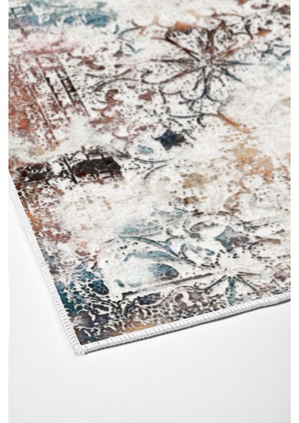 Dijital Salon Halısı Star Pamuk Kaymaz Taban Modern Fern Renkli fırsatları