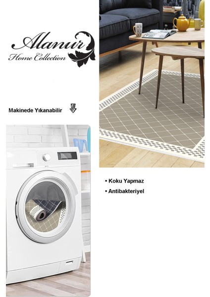 Dijital Salon Halısı Star Pamuk Kaymaz Taban Modern Krystalyn Bej modelleri