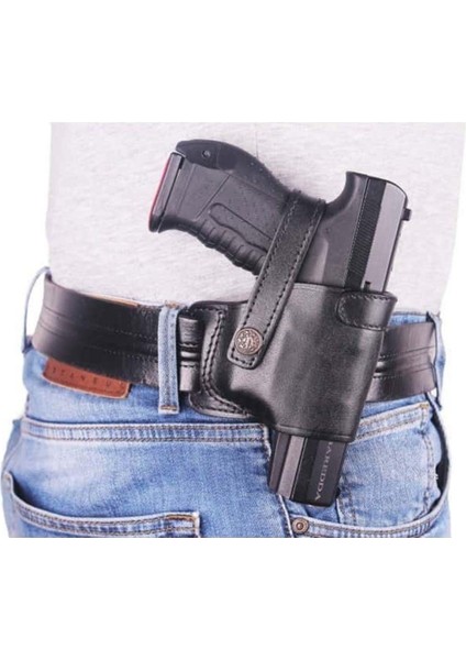 Universal Deri Spor Tabanca Kılıfı Siyah