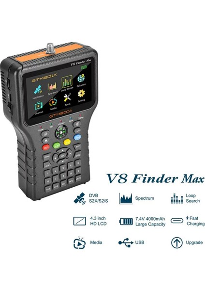 Gt Media V8 Finder Max Hd Uydu Bulucu