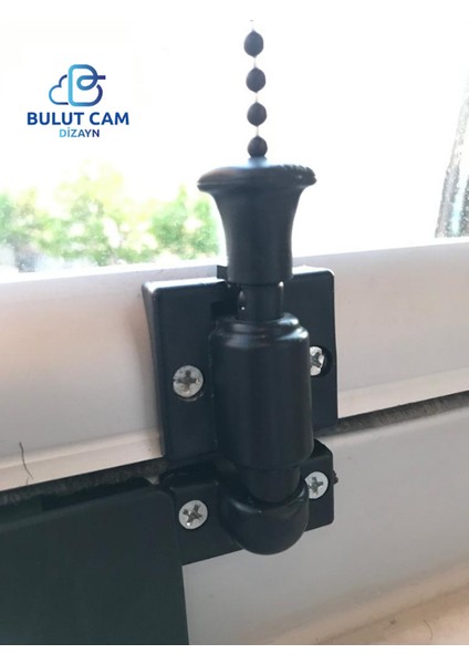 Cam Balkon Plastik Kilidi Cam Balkon Emniyet Kilidi Siyah