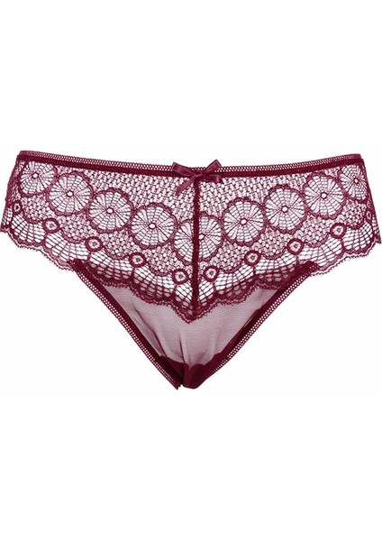 Dantelli Tül Tanga 4078 | Bordo