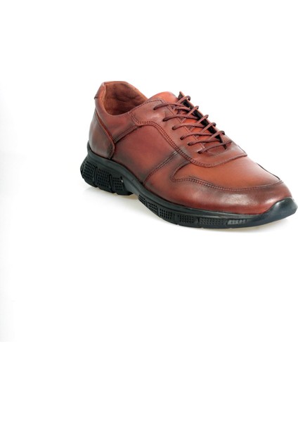 Deri Bağcıklı Kahverengi Erkek Ayakkabısı modelleri