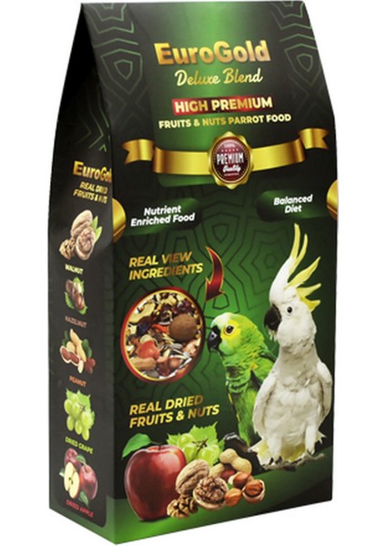 Deluxe Papağan Fruits-Nuts 650 gr x 2 Adet
