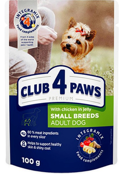 Tavuklu Pouch Küçük Irk Yetişkin Köpek Jöle 100 gr x 6 Adet