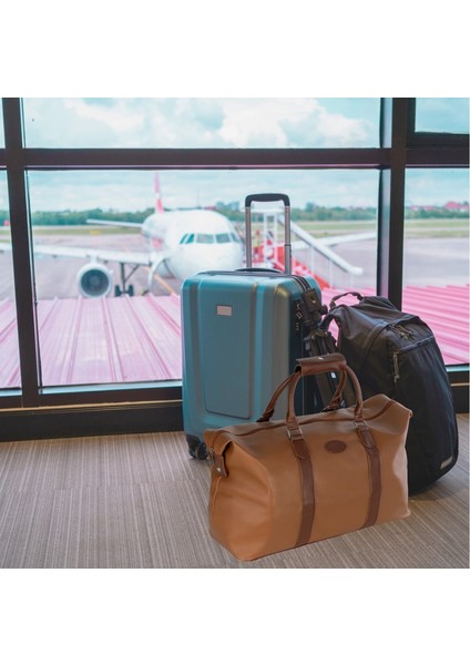 Makvoyage Kabin Boy Bavul, Valiz, Bagaj, Spor, Silindir, Seyahat Çantası, Yumuşak Deri Katlanabilir.