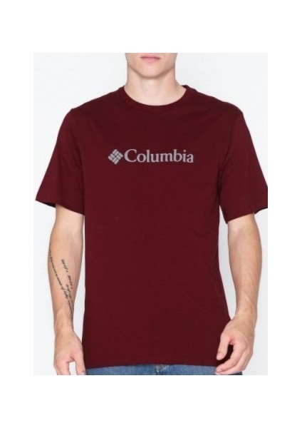 Csc Basic Logo™ Shirt Erkek Tişört Bordo modelleri
