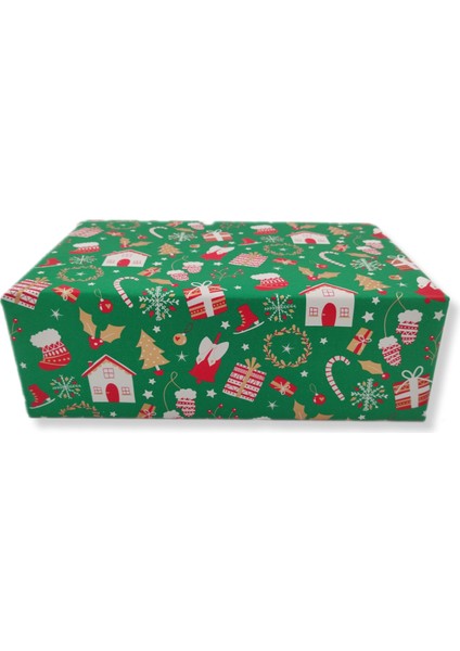 İtalyan Premium Yılbaşı Hediye Paketleme Ambalaj Kağıdı Rulo No:566C 70x200 cm fırsatları