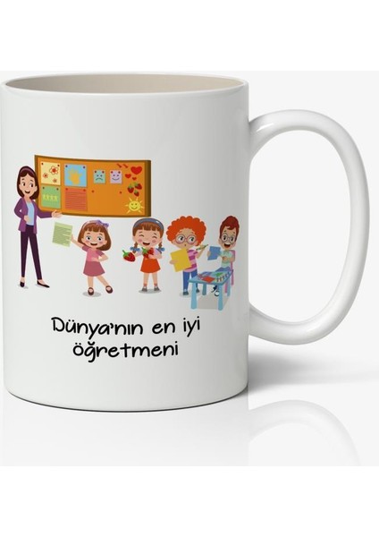 24 Kasım Öğretmenler Günü Tasarımlı Kupa Bardak Baskılı Kahve Kupa Bardak Model 18